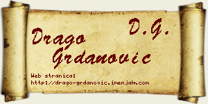 Drago Grdanović vizit kartica